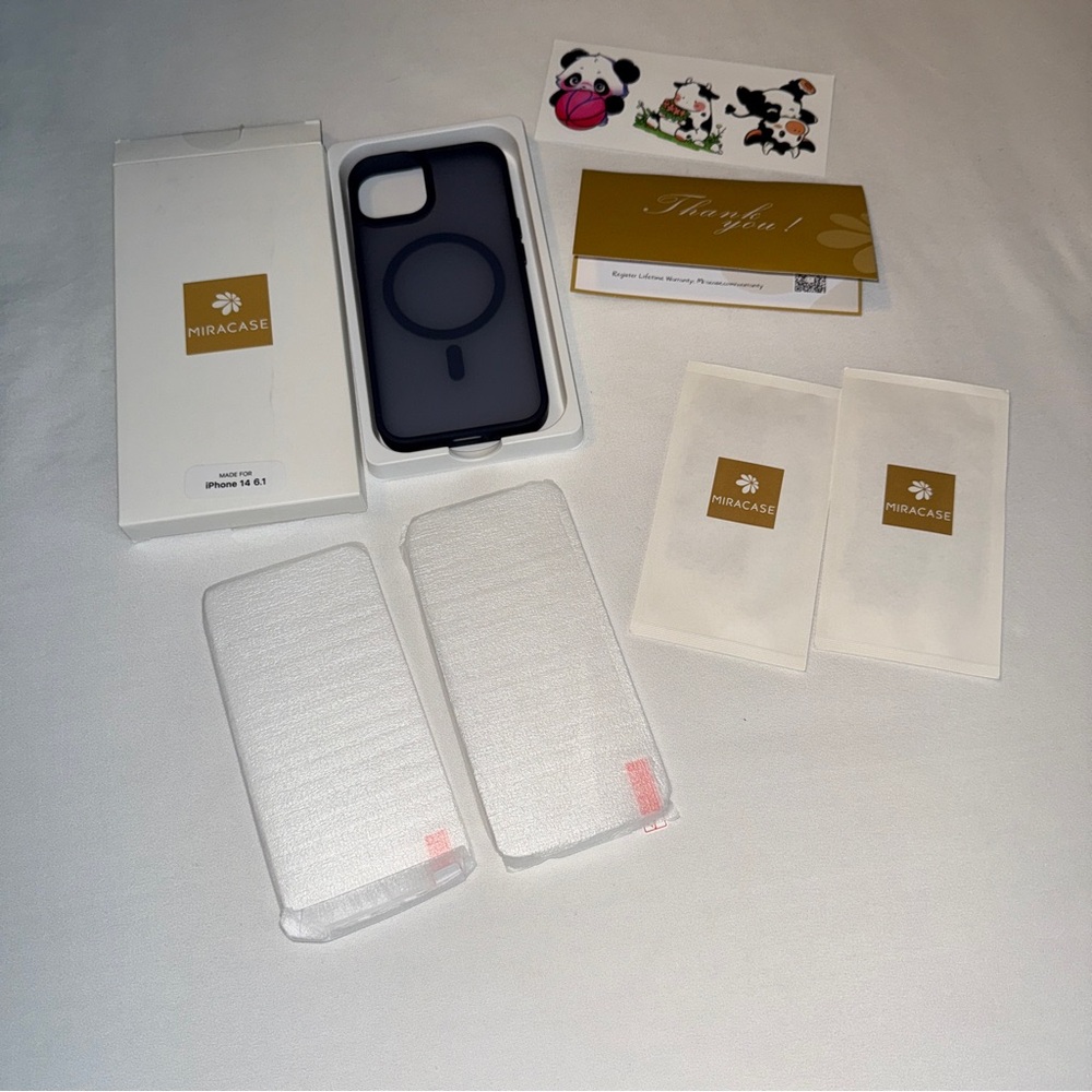 Miracase IPhone 14 Case & Screen Protectors, NIB